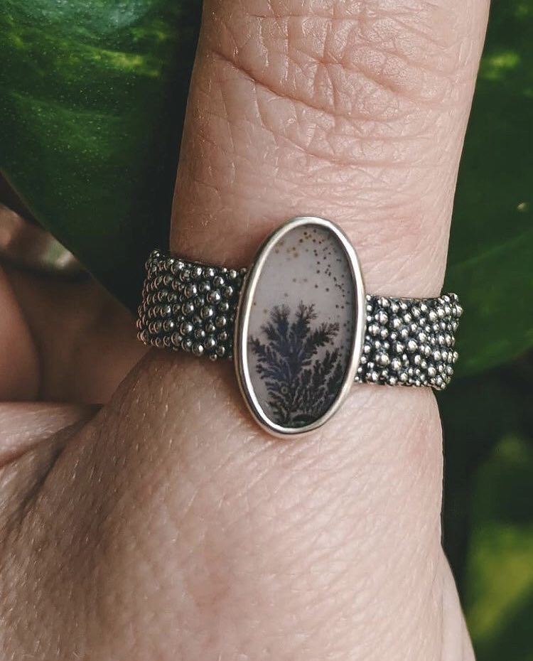 Dendritic Agate Ring