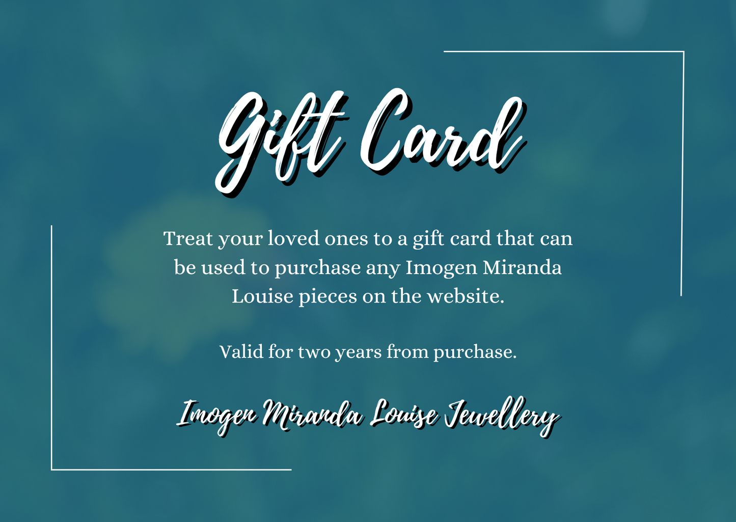 Imogen Miranda Louise Jewellery Gift Card