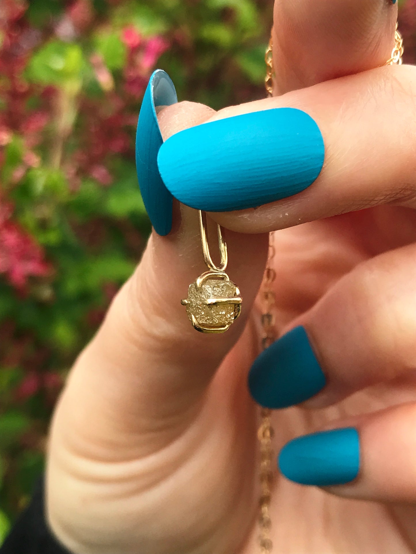 Denim & Diamonds - Diamond Cube and 9ct Gold Necklace