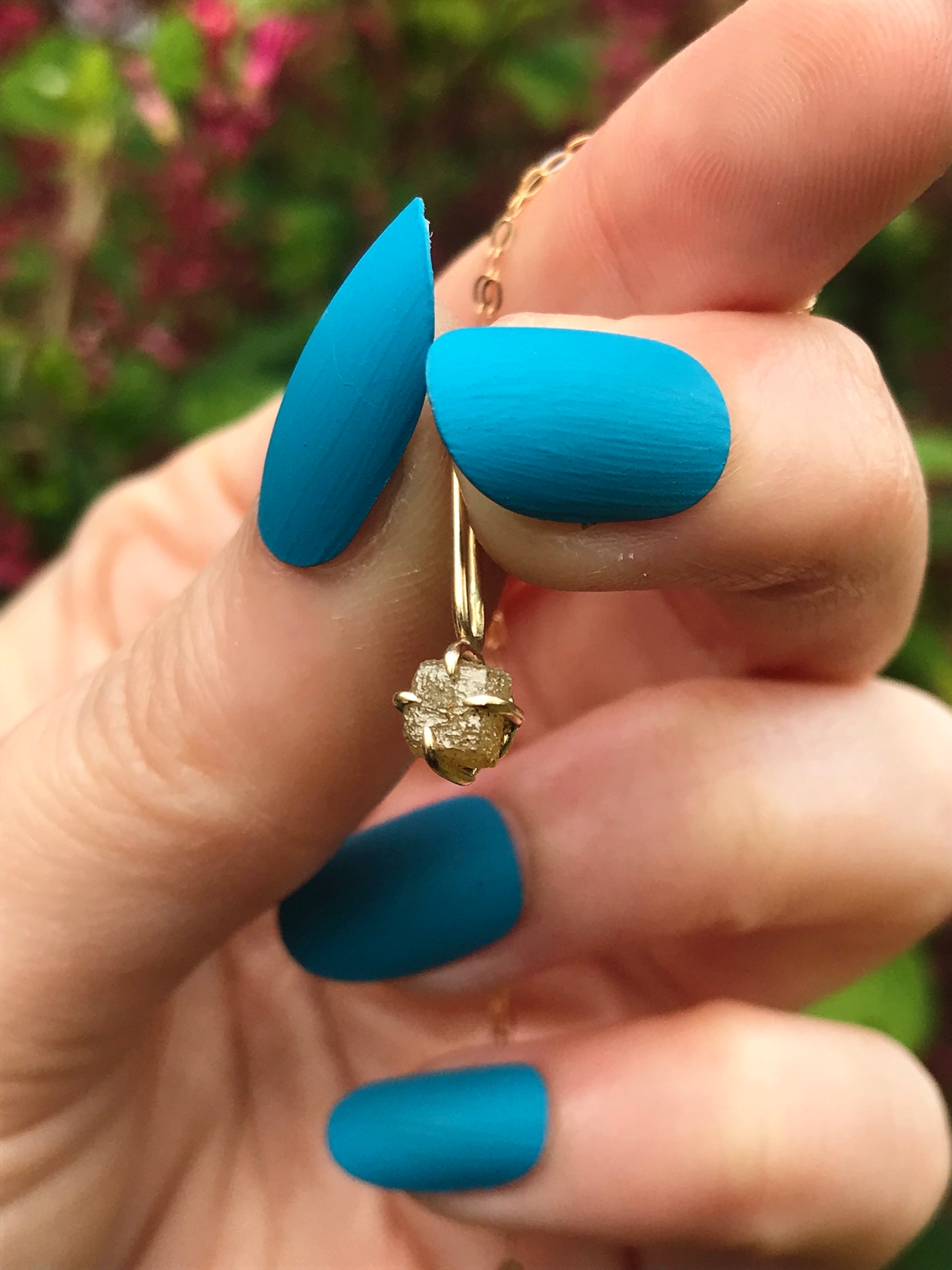 Denim & Diamonds - Diamond Cube and 9ct Gold Necklace