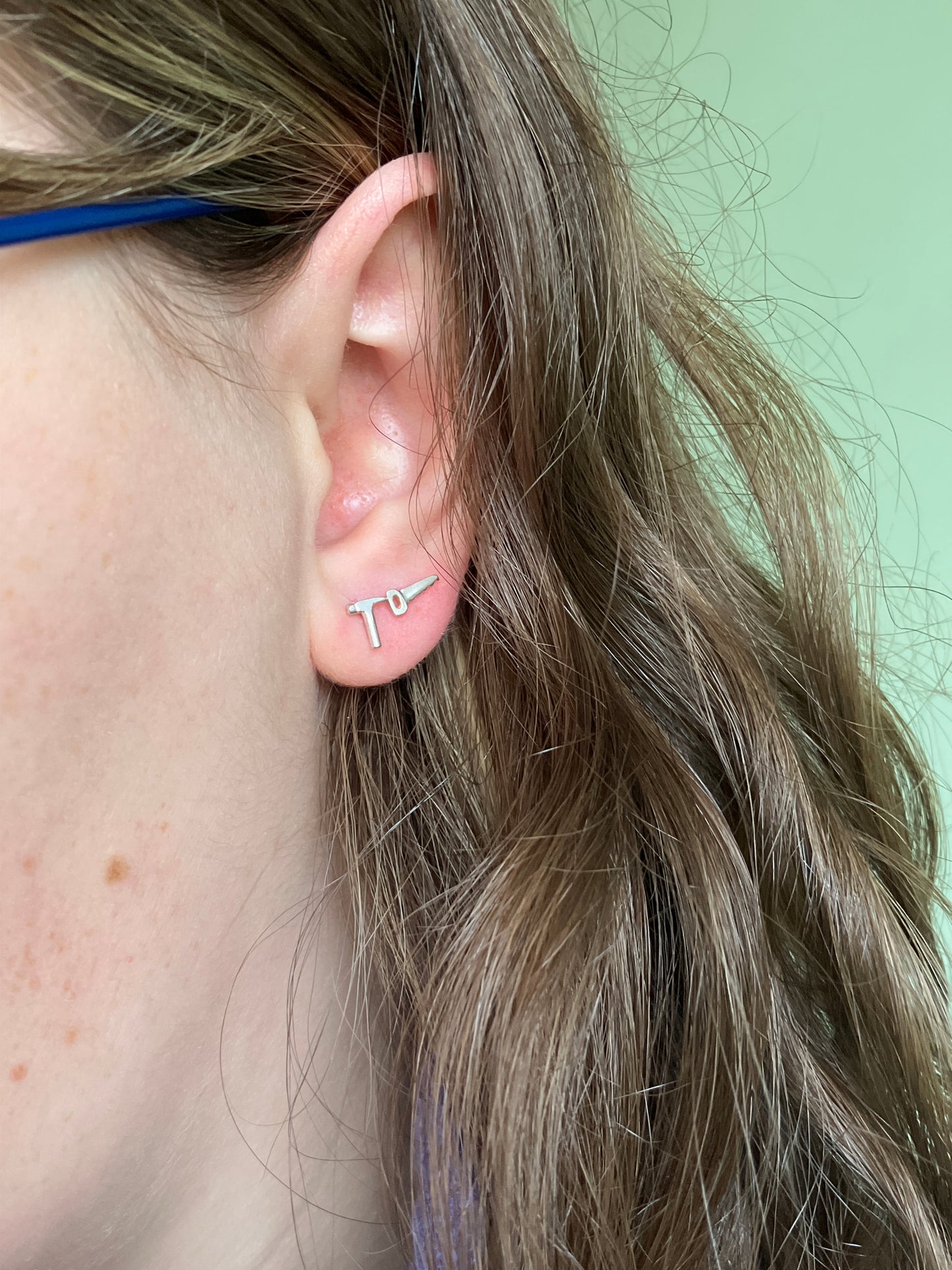 Tool Studs - Sterling Silver Stud Earrings