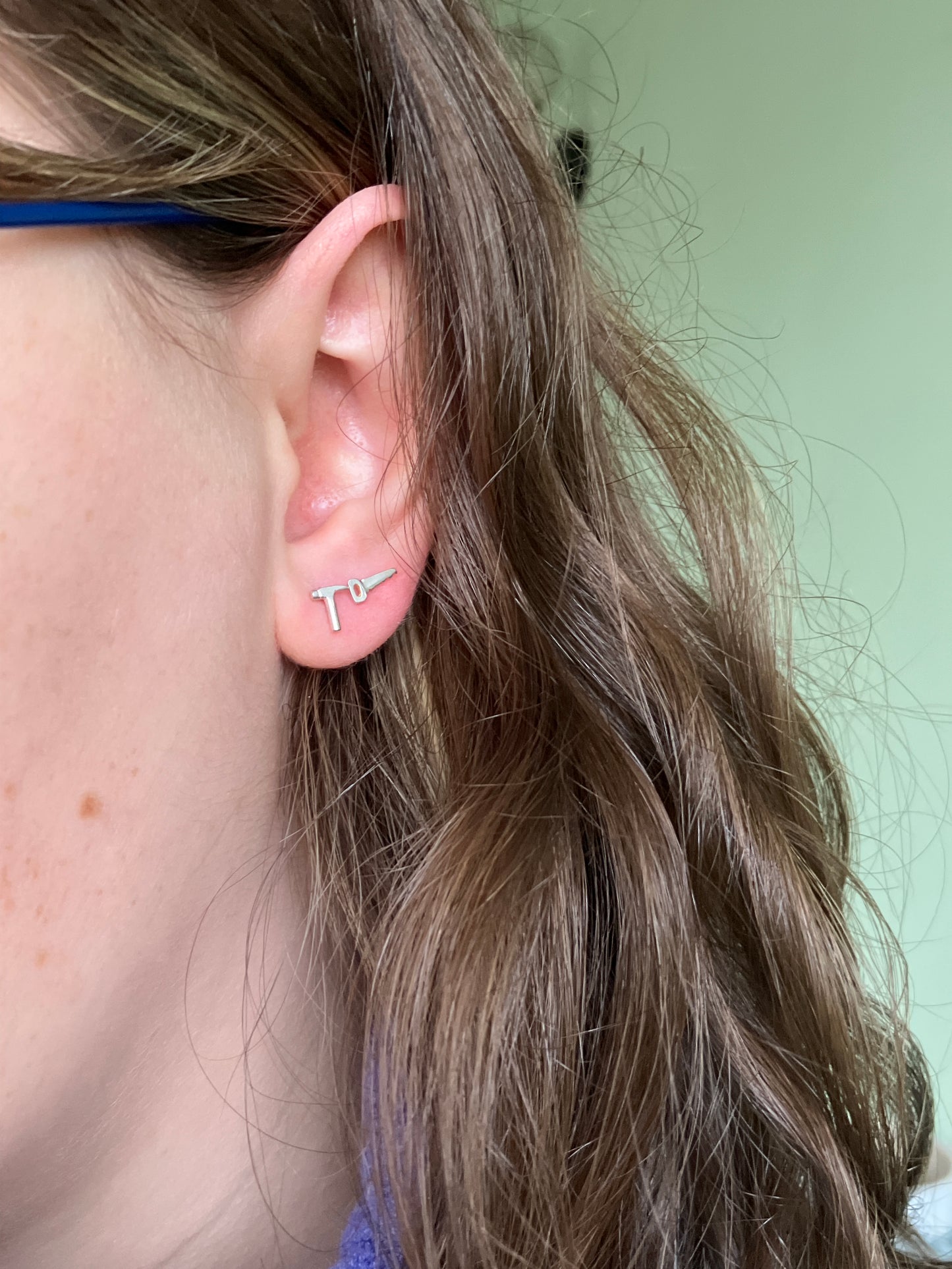 Tool Studs - Sterling Silver Stud Earrings