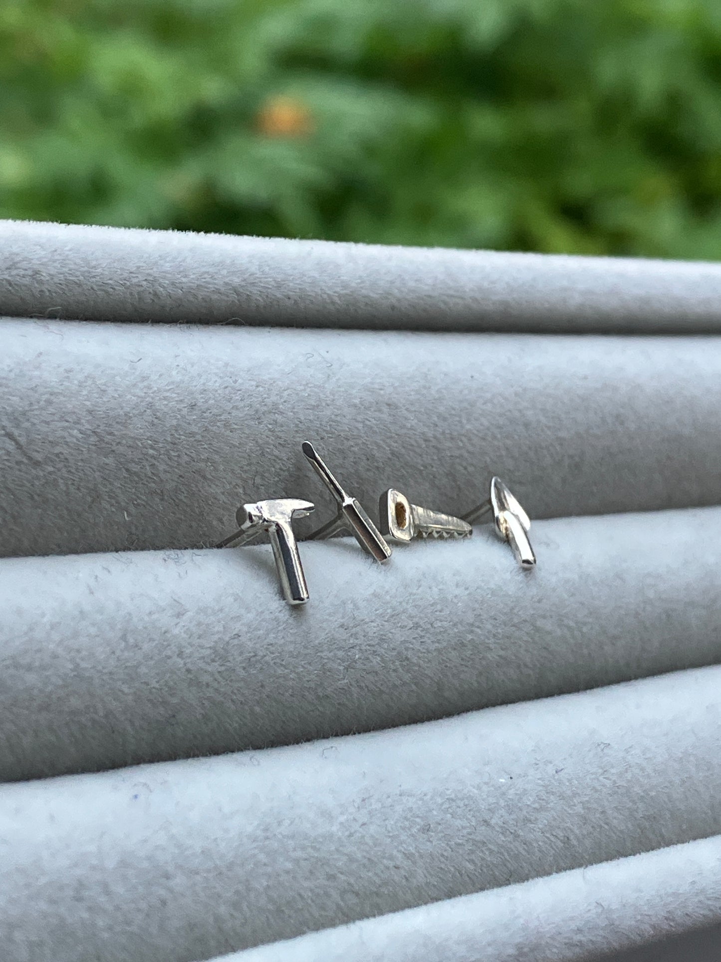 Tool Studs - Sterling Silver Stud Earrings