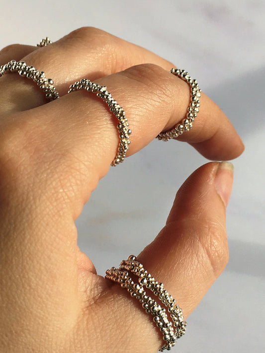 Imogen Ring - Sterling Silver Granulation Ring