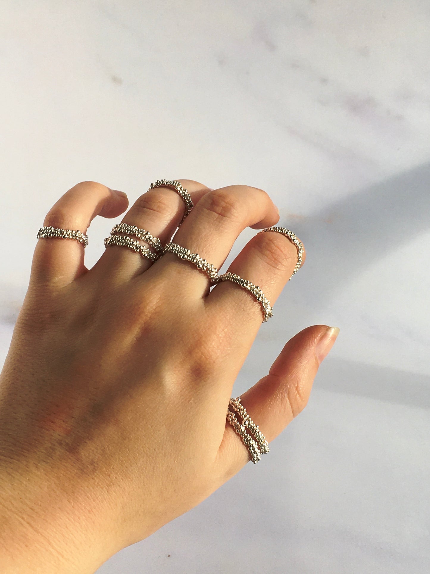 Imogen Ring - Sterling Silver Granulation Ring