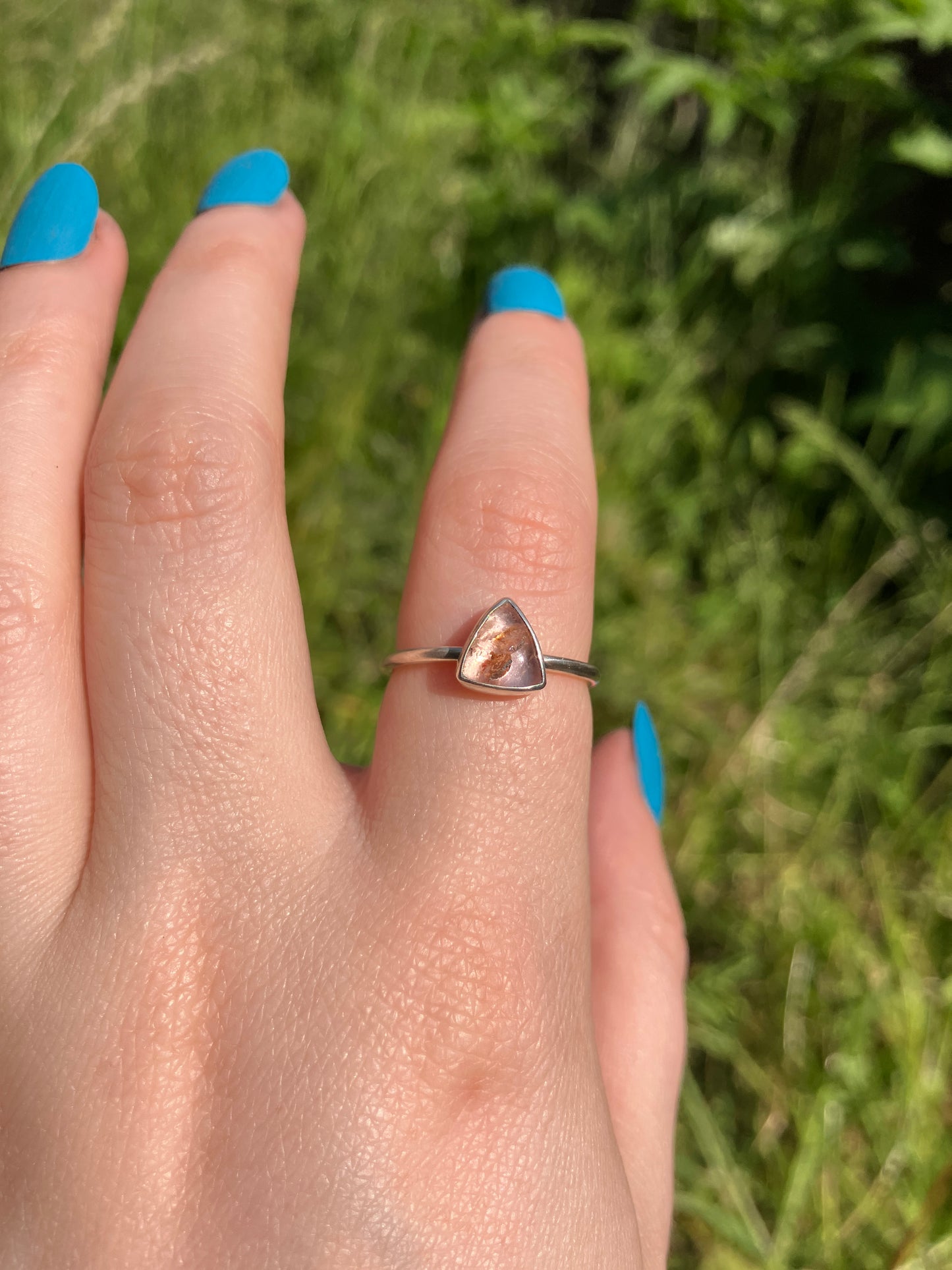 Tourmaline, Sterling Silver and 18ct Gold Rings with Granulation Detailing
