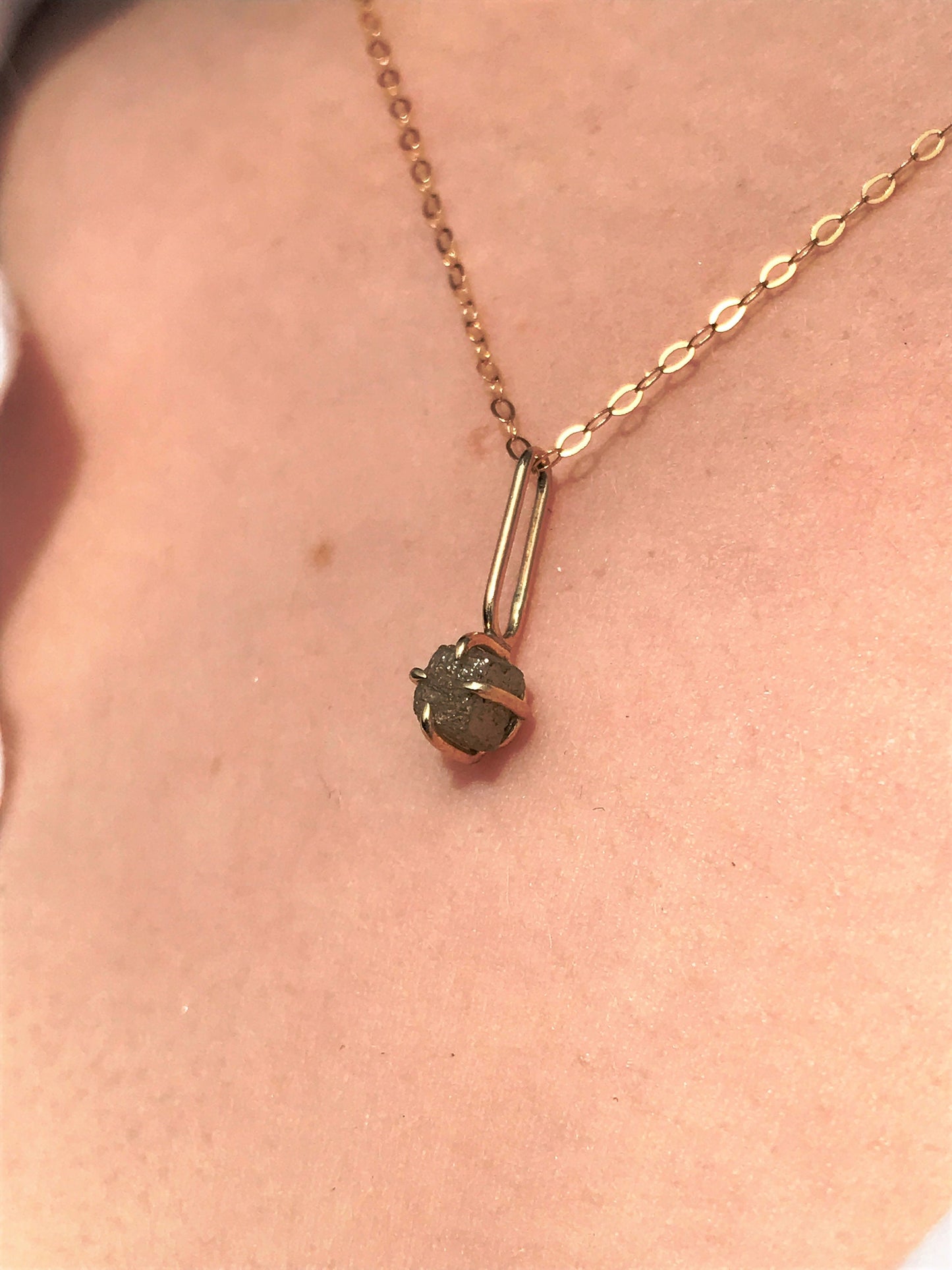 Denim & Diamonds - Diamond Cube and 9ct Gold Necklace