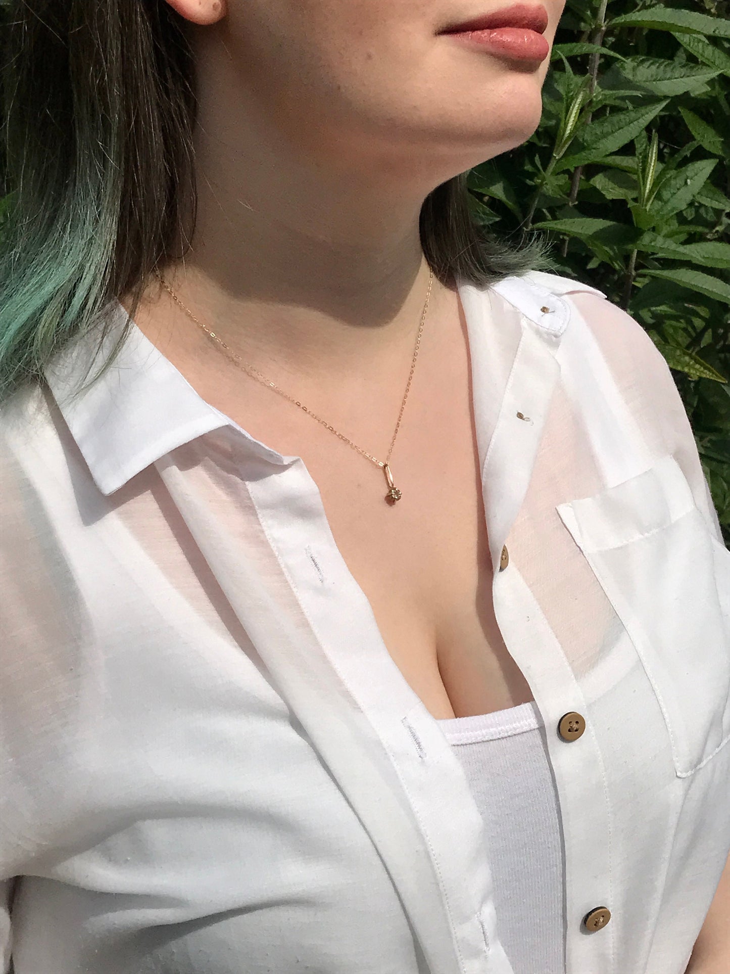 Denim & Diamonds - Diamond Cube and 9ct Gold Necklace